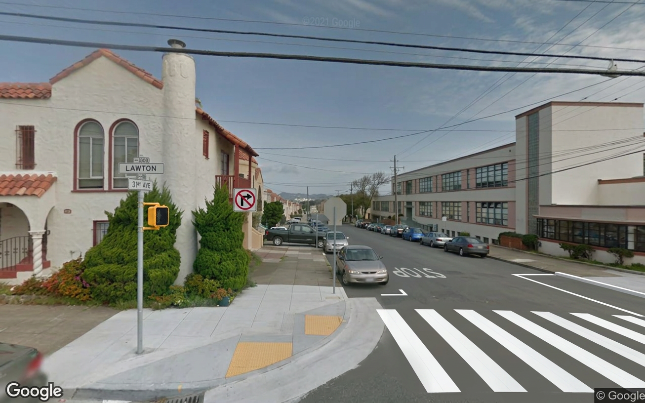 AI visualization of a proposed fix at 31st and Lawton. Not a photograph.