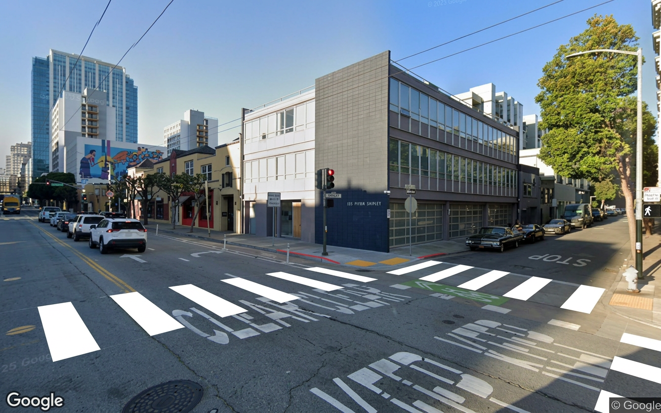 AI visualization of a proposed fix at 5th and Shipley. Not a photograph.