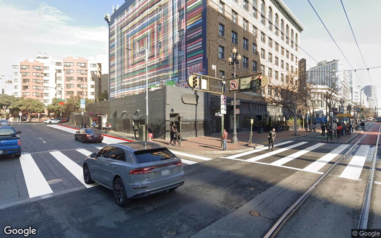 AI visualization of a proposed fix at 7th and Charles J Brenham. Not a photograph.