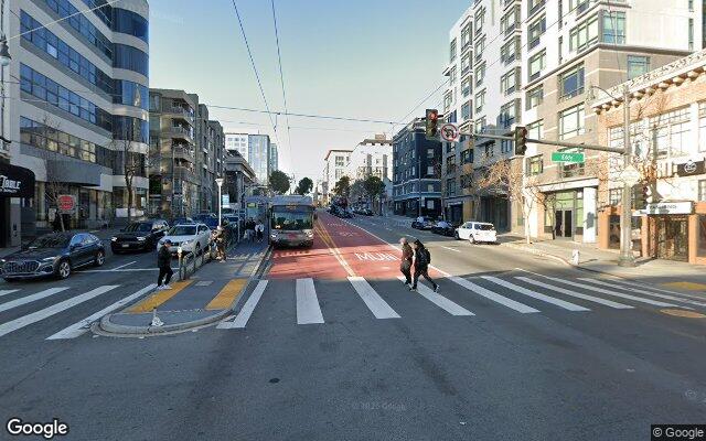 Eddy and Van Ness today, photographed by Google Street View